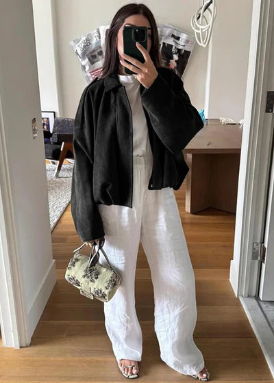 Clara | Veste Long Élégant en Laine