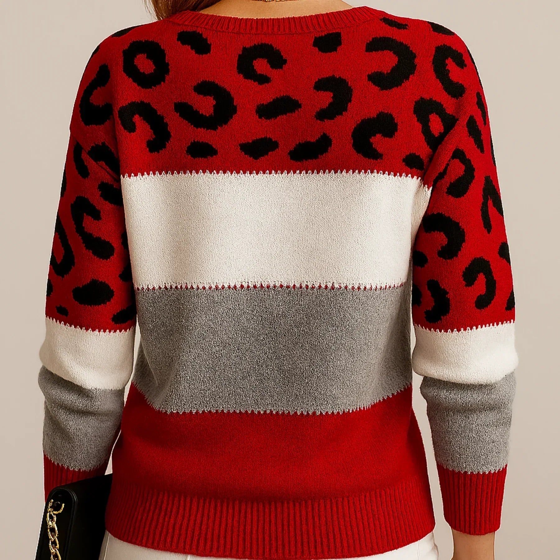 Léontine | Pull Doux à Motif Léopard