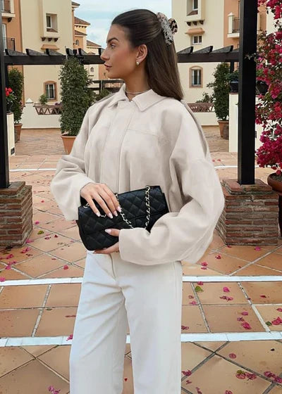 Clara | Veste Long Élégant en Laine