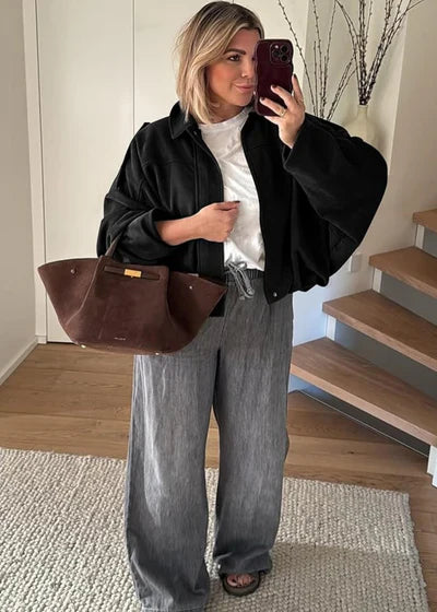 Clara | Veste Long Élégant en Laine