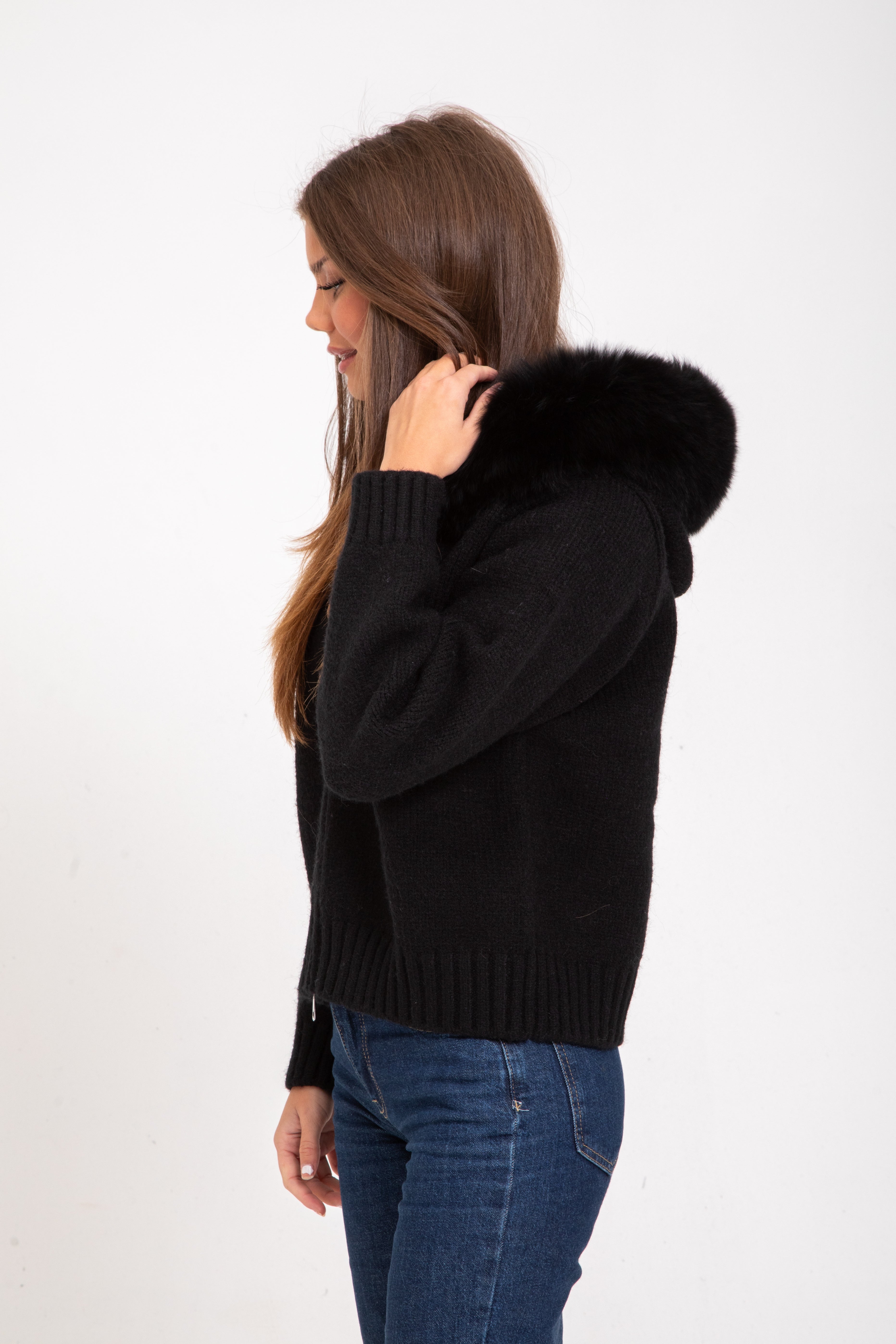 Juliette |Veste chaude et confortable avec capuche et col en fourrure