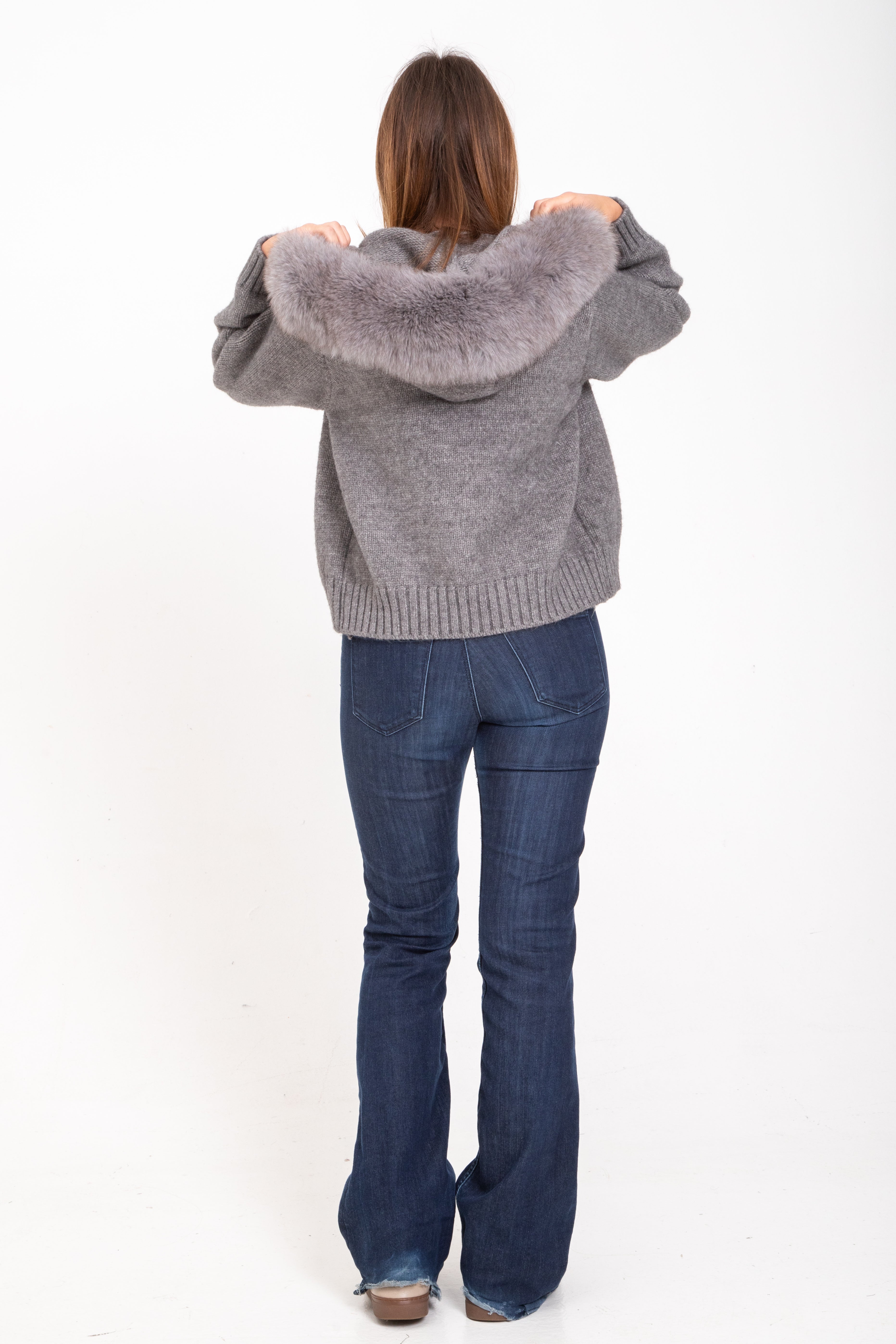Juliette |Veste chaude et confortable avec capuche et col en fourrure