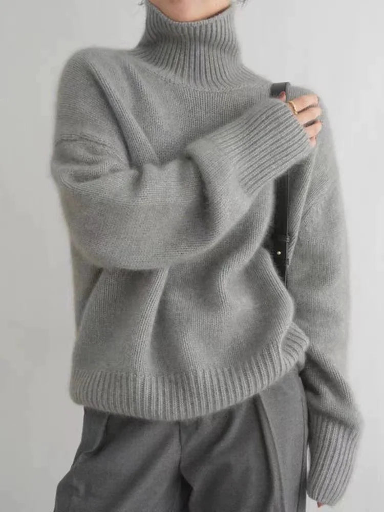 Valentine | Pull Col Montant en Cachemire