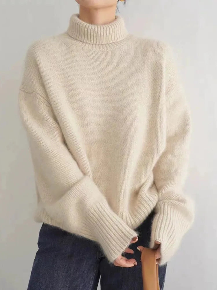 Valentine | Pull Col Montant en Cachemire