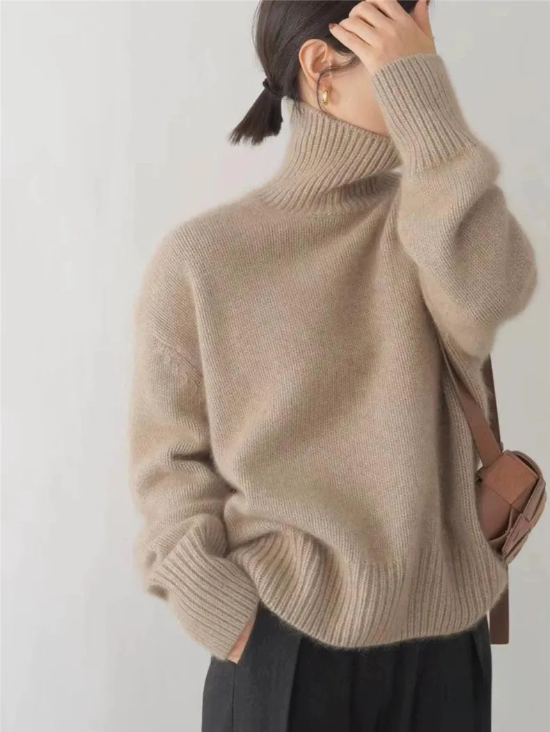 Valentine | Pull Col Montant en Cachemire
