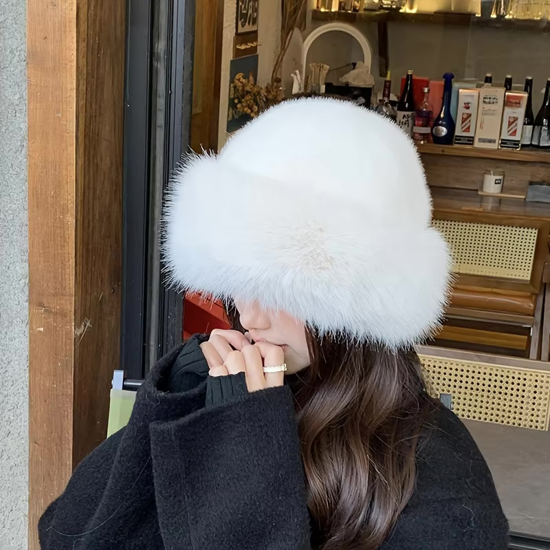 Élise | Chapeau d’Hiver Douillet en Fausse Fourrure