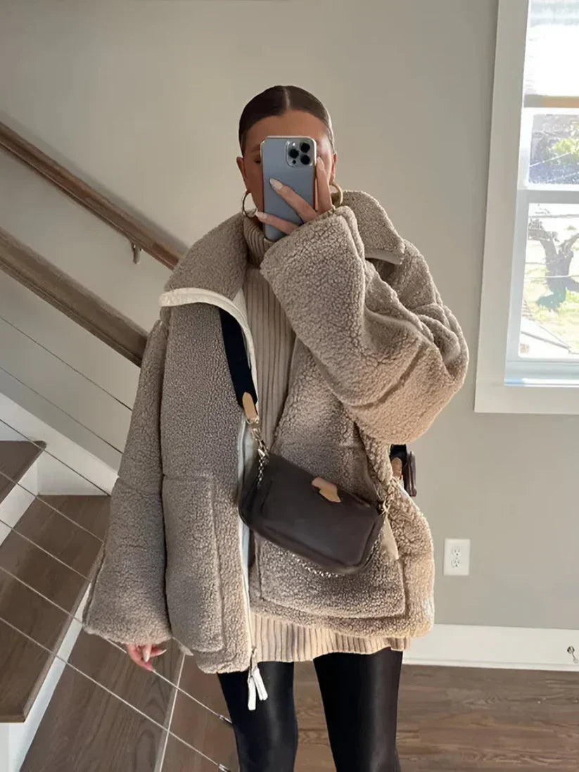 Manon | Manteau Teddy Doux et Oversize