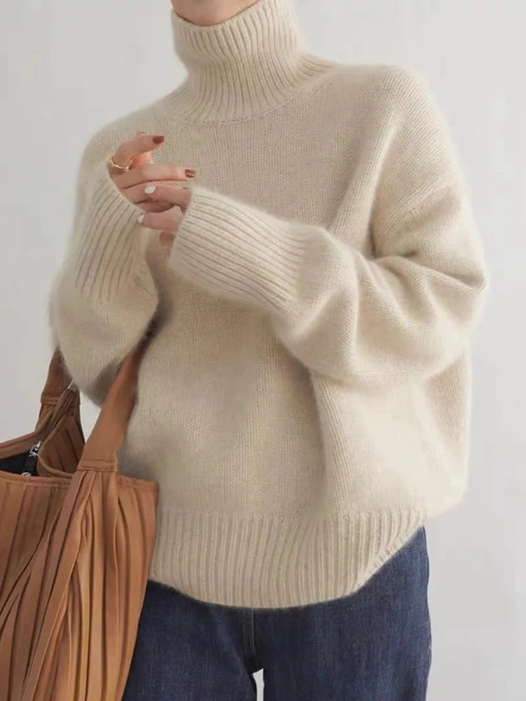 Valentine | Pull Col Montant en Cachemire