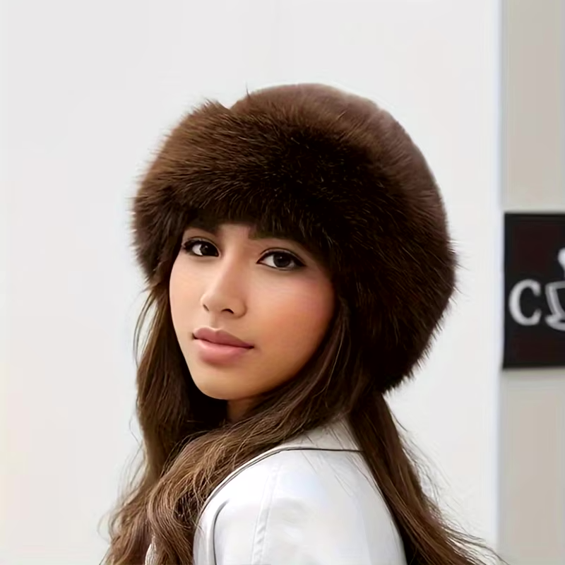 Élise | Chapeau d’Hiver Douillet en Fausse Fourrure
