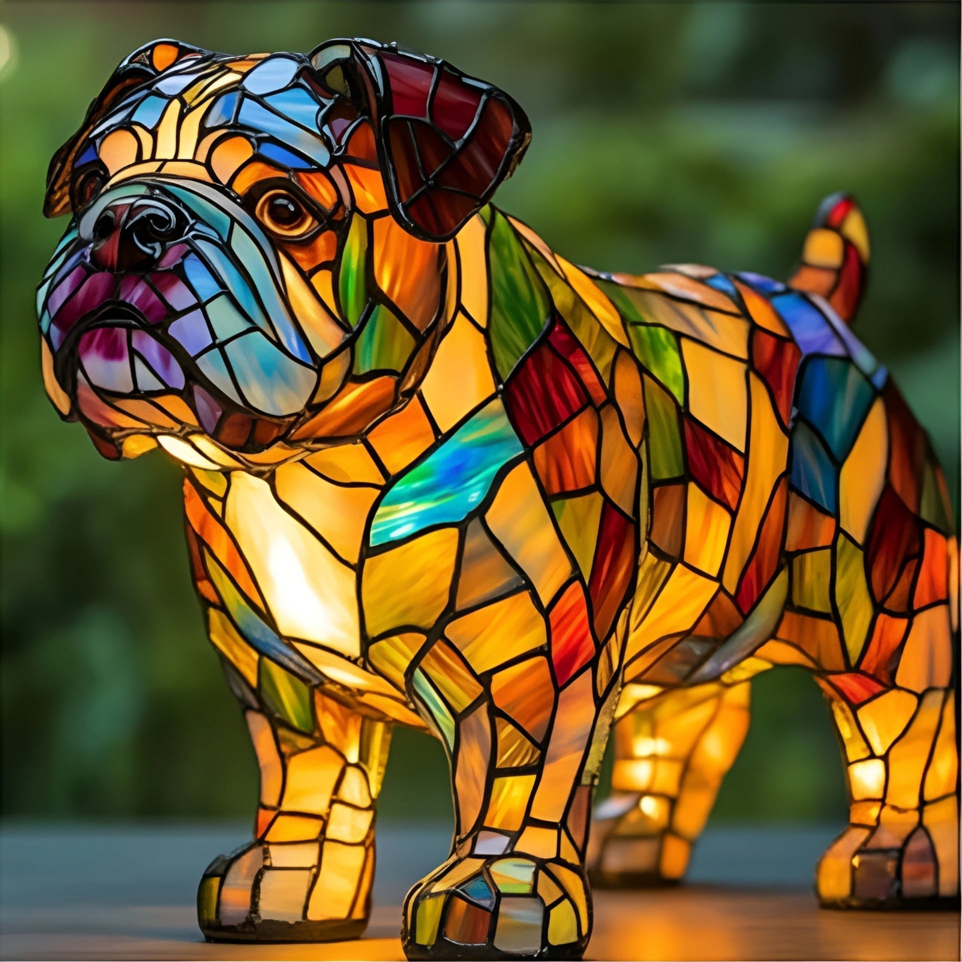 Papou – Lampe pour chiens magique en verre coloré